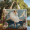 Elegancia del Cisne en Ballet | Bolso Tote Acolchado Hecho a Mano
