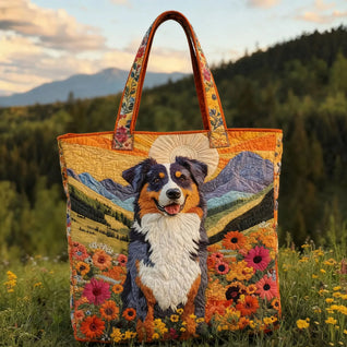 Compañero del Prado de Montaña | Bolso tote acolchado hecho a mano
