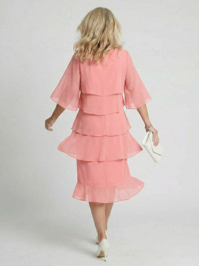 Clara | Vestido midi con capas escalonadas