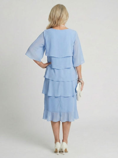 Clara | Vestido midi con capas escalonadas