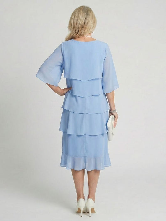 Clara | Vestido midi con capas escalonadas