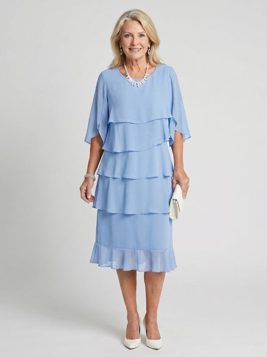 Clara | Vestido midi con capas escalonadas