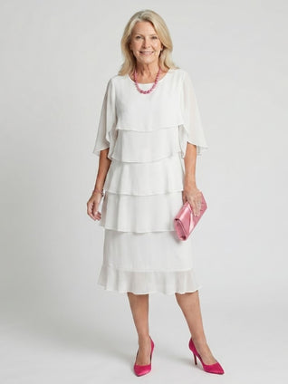 Clara | Vestido midi con capas escalonadas