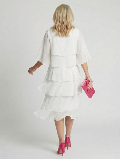Clara | Vestido midi con capas escalonadas