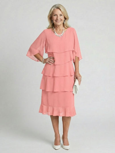 Clara | Vestido midi con capas escalonadas