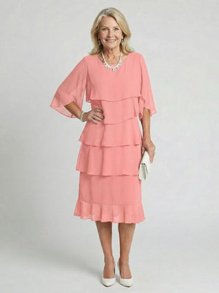 Clara | Vestido midi con capas escalonadas