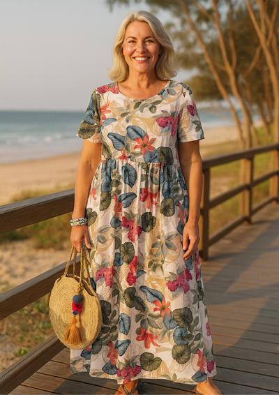 Maribel | Vestido maxi floral ligero – Donde la comodidad se encuentra con la confianza (S-5XL)
