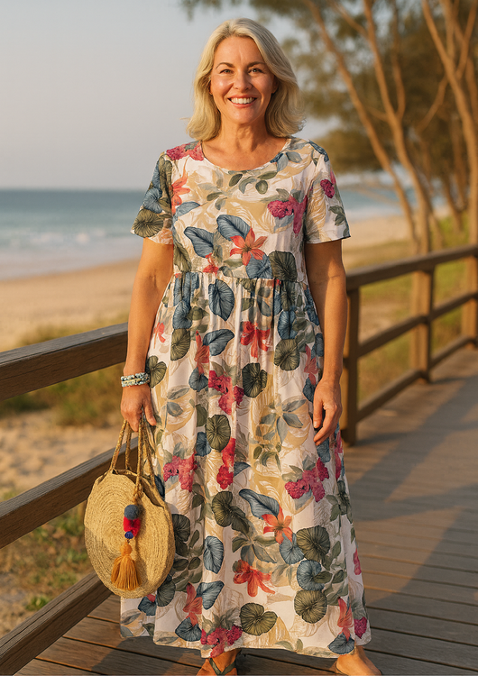 Maribel | Vestido maxi floral ligero – Donde la comodidad se encuentra con la confianza (S-5XL)