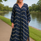 Selora | Vestido Boho a Rayas Cómodo - Amigable para la barriga
