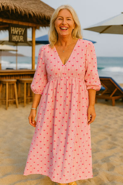 Amelia | Vestido Maxi Heartflow – Donde la comodidad se encuentra con la confianza
