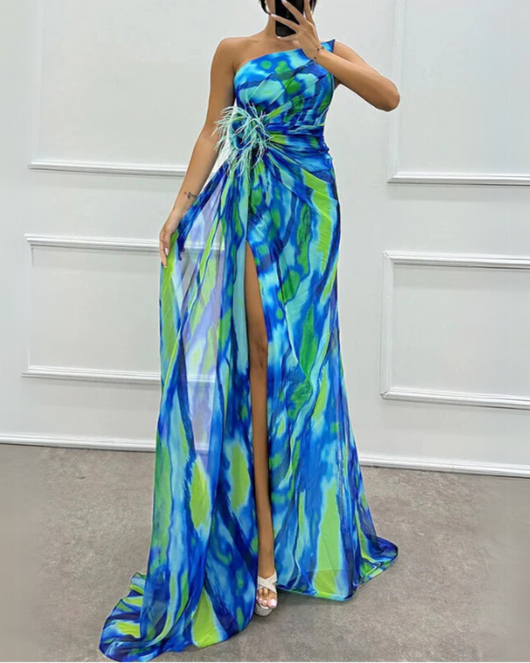 Mia™ | Vestido drapeado y vibrante