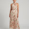 Aurea | Vestido midi floral con cuello halter