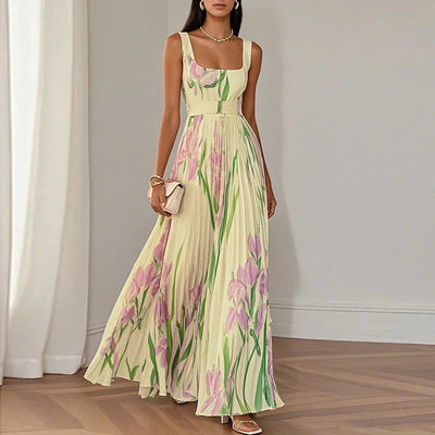 Oriana | Vestido Largo con Estampado Floral