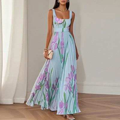 Oriana | Vestido Largo con Estampado Floral