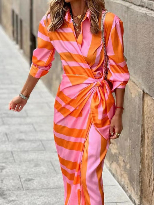 Amelia™ | Vestido envolvente estampado