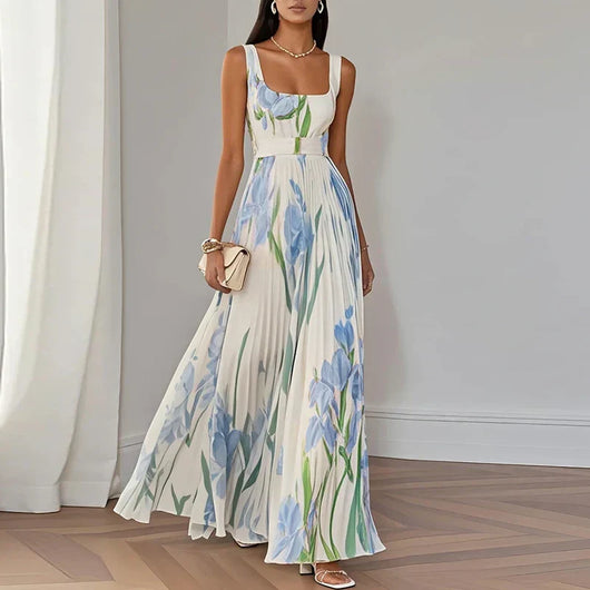 Oriana | Vestido Largo con Estampado Floral