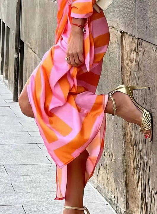 Amelia™ | Vestido envolvente estampado