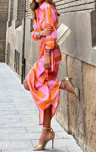 Amelia™ | Vestido envolvente estampado