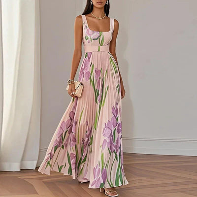 Oriana | Vestido Largo con Estampado Floral