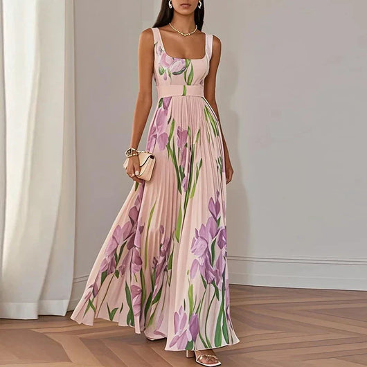 Oriana | Vestido Largo con Estampado Floral