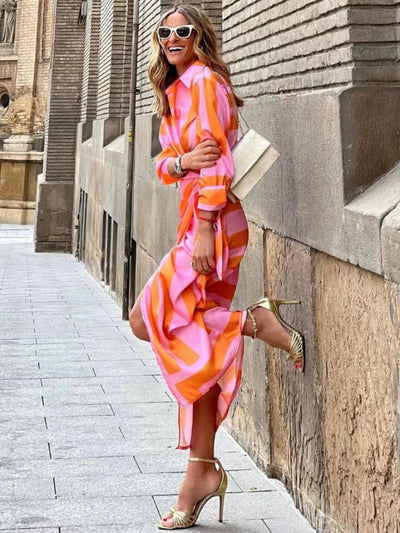 Amelia™ | Vestido envolvente estampado