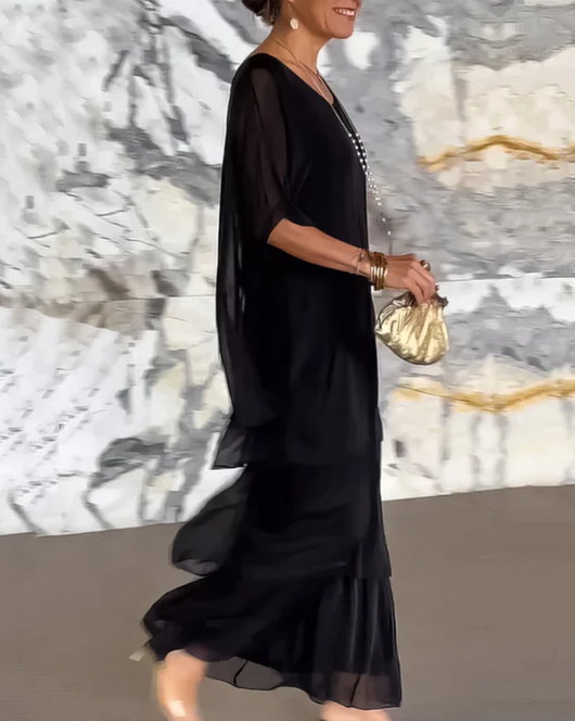 Julieta | Vestido maxi elegante que cubre el vientre