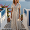 Cris | Vestido midi con escote en V, mangas cortas y cintura cruzada