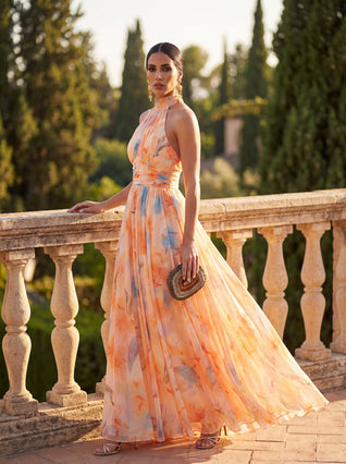 Aurora | Vestido con cuello halter