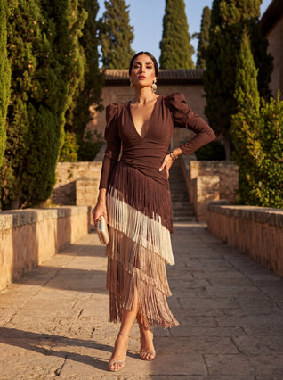Vestido Ronda Flecos