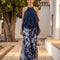 Ludovica - Elegante conjunto de gasa con top de cuello alto y pantalones anchos estampados
