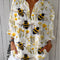 Susana – Blusa floral con abejas del jardín