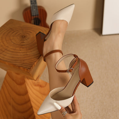 Maribel™ | Tacones con tiras de dos colores