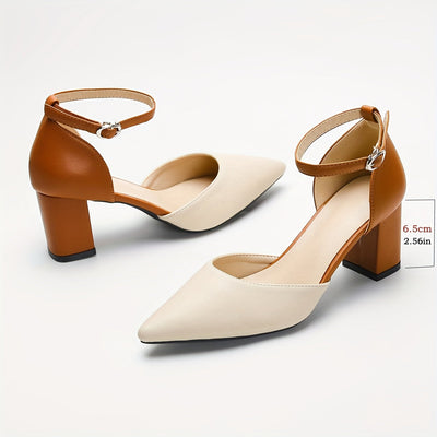 Maribel™ | Tacones con tiras de dos colores