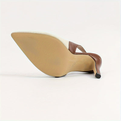 Amelia™ | Tacones Slingback en Contraste