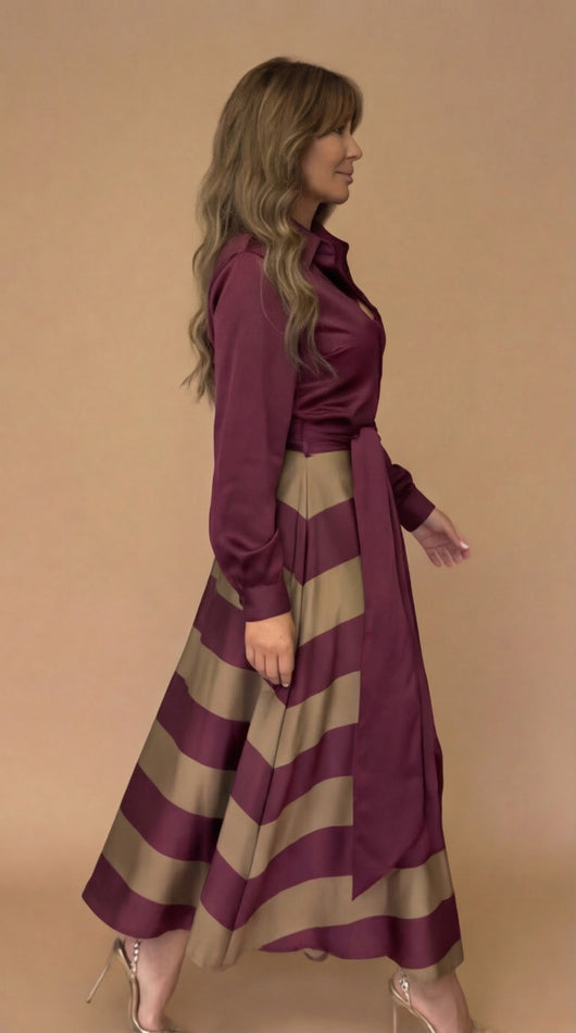 Mila | Vestido maxi a rayas