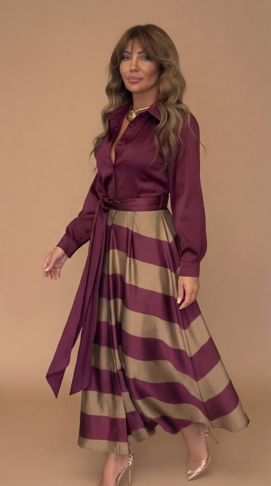 Mila | Vestido maxi a rayas