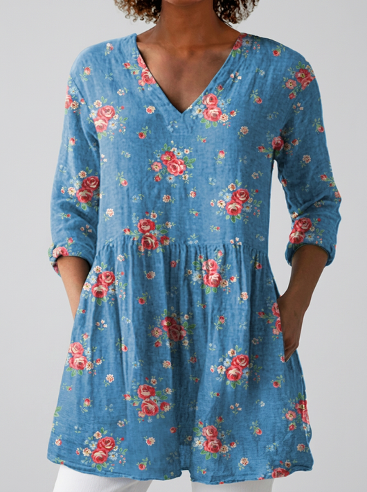 Melania | Blusa larga con escote en V