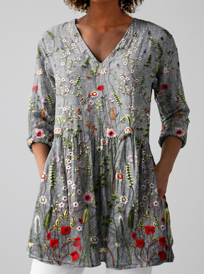 Amelia | Blusa larga con escote en V
