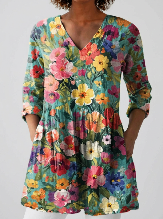 Nora | Blusa larga con escote en V