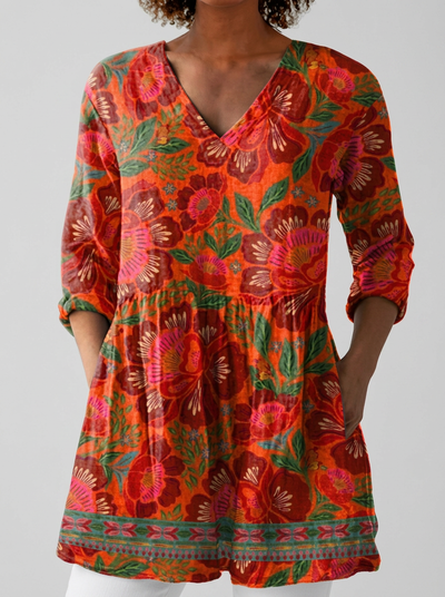 Mariona | Blusa larga con escote en V