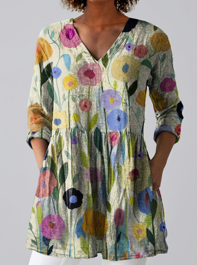 Luisa | Blusa larga con escote en V