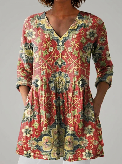 Lea | Blusa larga con escote en V