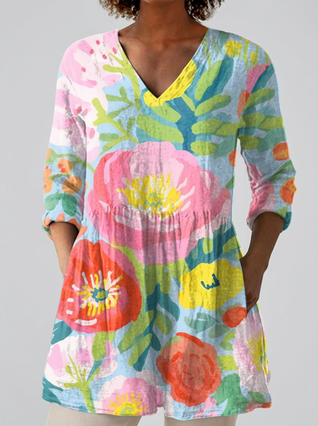 Elena | Blusa larga con escote en V