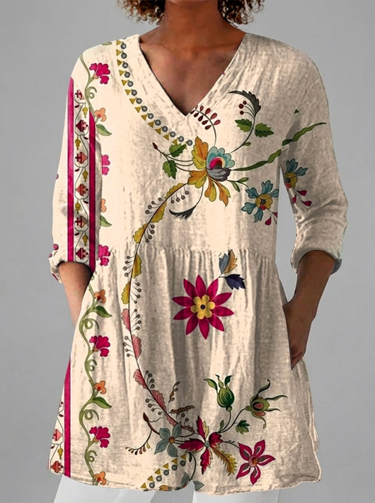 Clara | Blusa larga con escote en V