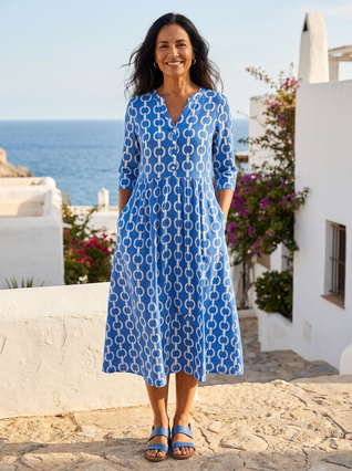 Elena | Vestido midi elegante con bolsillos