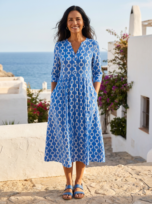 Elena | Vestido midi elegante con bolsillos