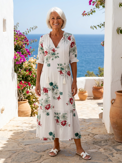 Ariadna | Vestido boho con cobertura del abdomen