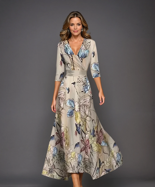 Aria™ | Vestido elegante con estampado floral