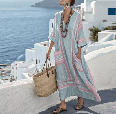 Elegant María - Vestido largo de playa para un look veraniego con estilo