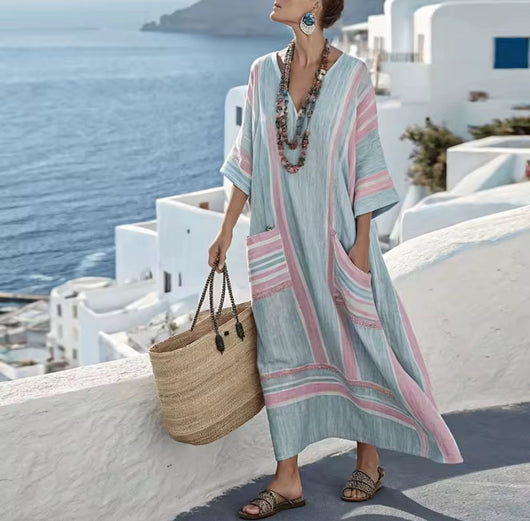 Elegant María - Vestido largo de playa para un look veraniego con estilo